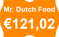 Totaalprijs Mr. Dutch Food: €121,02